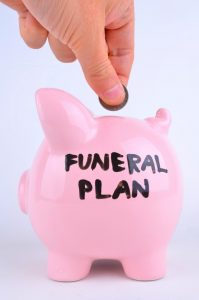 Piggy Bank Marked Funeral Plan